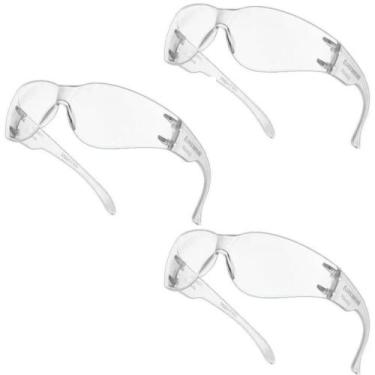 Imagem de Kit 3 Oculos Protecao Seguranca Epi Ajustavel Barato Olho Incolor - LO