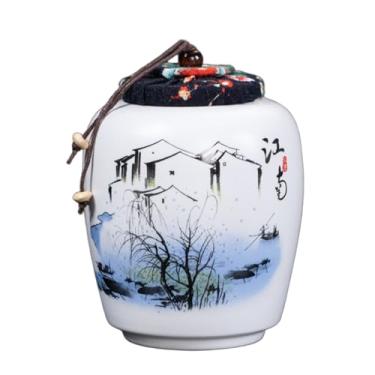 Imagem de YXCQHZM Urnas humanas pequenas de cremação, urna funerária para cinzas de adultos e animais de estimação, memorial decorativo para cinzas de animais de estimação (C,12,7 cm)