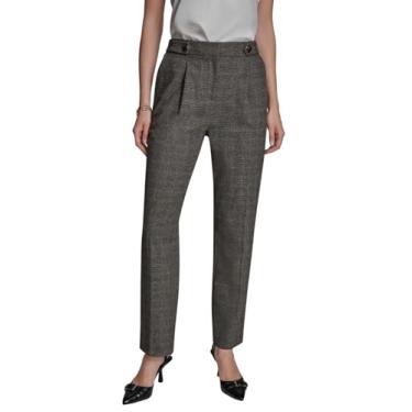 Imagem de BCBG Saia midi feminina cintura alta fenda frontal com cinto, Trufa Multi, 48