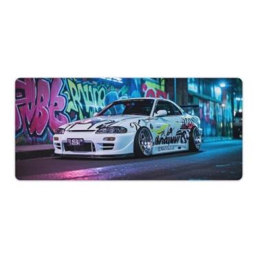 Imagem de HouLaiZhe JDM S15 Amplo Corpo Modificado Graffiti Gaming Mouse Pads JDM Car Desk Pads Grandes Mousepads para Desktop Teclado Computador Mat40 x 90 cm