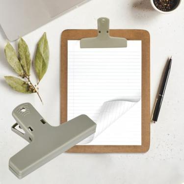 Imagem de Grampo de clipe grande - 1 pacote com clipes de papel de dobradiça de metal para artesanato, sacos de comida, desenhos, fotos em casa, cozinha e escritório