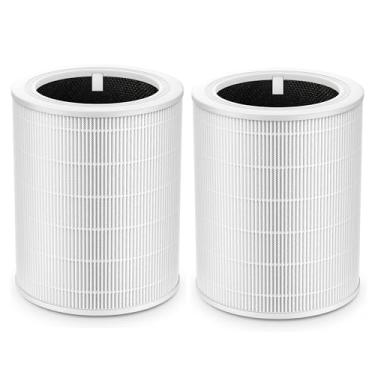 Imagem de Filtro de substituição Core 600S-P Pet Core 600S filtro compatível com LEVOIT Core 600S e Core 600S-P purificador de ar, suporta Core600S-RF, pacote com 2, branco