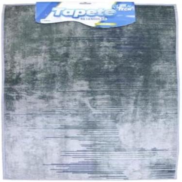 Imagem de Tapete macio felpudo retangular para quarto e sala, estiloso e decorativo, chique.