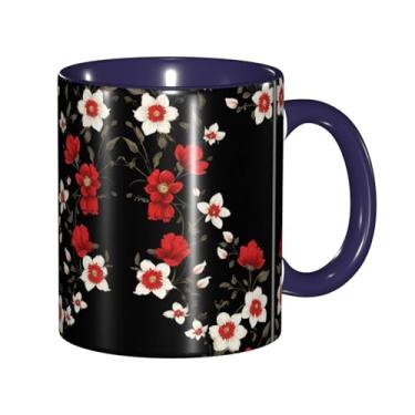 Imagem de Zeraoke Linda estampa floral criativa canecas de café, personalizadas, presente para família, tamanho 325 ml, unissex