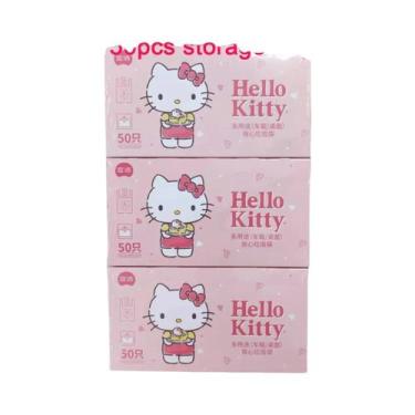 Imagem de Sacos De Lixo Descartáveis Hello Kitty Sanrio Rosa 50pcs Multiuso Para