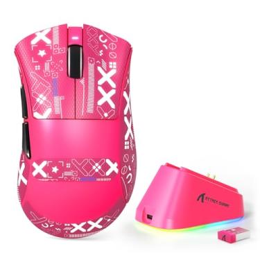 Imagem de MAMBASNAKE Attack Shark V3 PRO 62 g Superlight Mouse para jogos sem fio, base de carregamento RGB, BK52820 Tri-Mode BT/2.4G sem fio/com fita adesiva, 25000DPI, 5 botões programáveis para PC/Mac