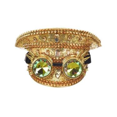 Imagem de Cartola de lantejoulas Fedora Hat Nightclub Rivet para dança de palco 