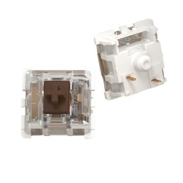 Imagem de Teclado mecânico KS-9 de 3 pinos vermelho marrom azul verde branco RGB silencioso clique linear tátil compatível Cherry MX (marrom, 20 peças)