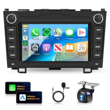 Imagem de 2 + 64 G estéreo para carro Honda CRV 2007-2011 Android rádio sem fio Carplay/Android Auto, tela sensível ao toque de 17.8 cm, GPS, WiFi, Bluetooth, FM/RDS Mirror Link SWC + câmera reserva para rádio