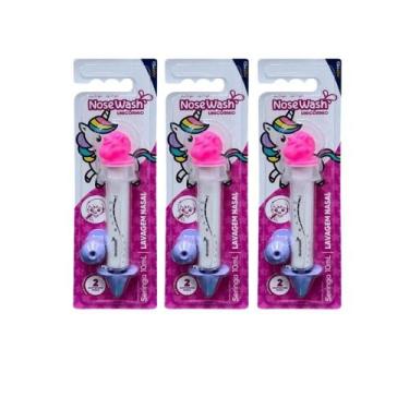 Imagem de Kit c/3 unid seringa lav. nasal inf. unicornio - nosewash
