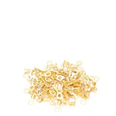 Imagem de Pssopp 100 Terminais de Anel de Latão, Terminais de Fio de Cobre AWG2 4 6 8 10 12 Kit Conjunto Termorretrátil de Bateria, Extremidades de Cabo, Conectores, Tubulação para Cabo