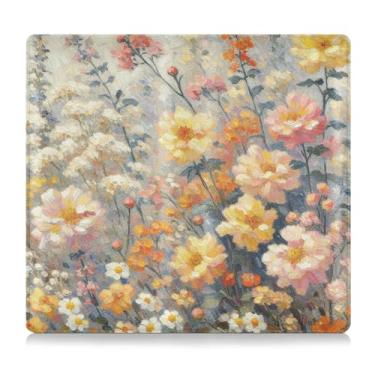 Imagem de Burbuja Suporte de registro e seguro de carro, caixa de luvas de couro com pintura floral, organizador de documentos, carteira e acessórios