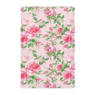 Imagem de xigua Lençóis de berço Roses para meninas e meninos, lençol macio e respirável adequado para berço padrão e cama infantil 71 x 132 cm