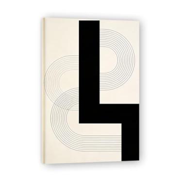 Imagem de Arte em tela minimalista de tranquilidade monocromática: Serenidade tons neutros grande área em branco para decoração de espaço calmo 19,78 x 75 cm emoldurada