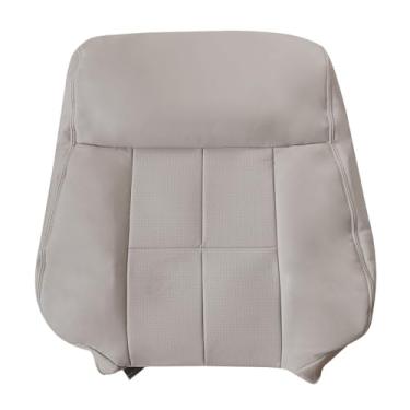 Imagem de Zieichy Capa de assento de couro PERF para substituição superior lateral do motorista cinza compatível com Lincoln Navigator 2007-2014