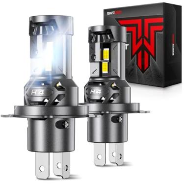 Imagem de Torchbeam Lâmpadas LED H4 75000LM atualizadas, 6500K branco frio, vida útil de 120.000 horas, ventiladores de resfriamento de 13.000 RPM, 15X mais brilhante, tamanho 1:1 pronto para Canbus, pacote com