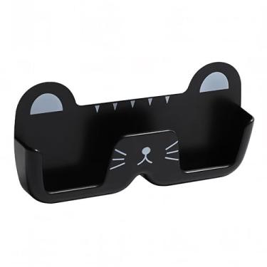 Imagem de YY Kooker Organizador de óculos de sol, suporte de óculos com adesivo adesivo organizador de armazenamento de óculos de sol em forma de gato, suporte de parede para casa, entrada, quarto, banheiro