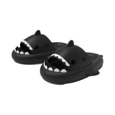 Imagem de Chinelos De Tubarão De Desenho Animado Femininos, Antiderrapantes, Sol