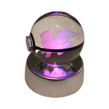 Imagem de Lâmpada De Cristal 3D Pikachu Gengar Mew Mewtwo Base De Figuras Presen