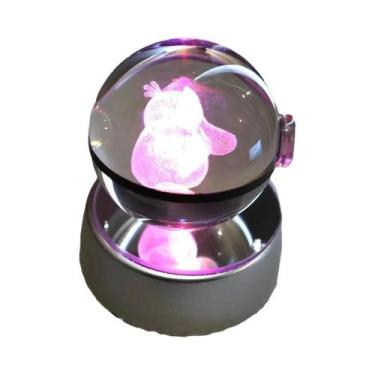 Imagem de Lâmpada De Cristal 3D Pikachu Gengar Mew Mewtwo Base De Figuras Presen