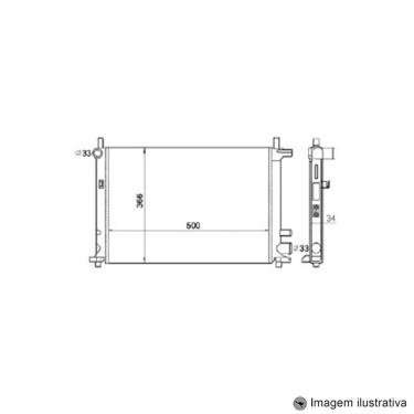 Imagem de Radiador Fiesta / Courier 1.4 Endura ( 96 - 99 ) com / sem Ar / Manual / Aluminio Mecanico