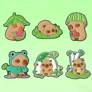 Imagem de Lindo conjunto de broches esmaltados de desenhos animados vários pinos de metal de animais para bolsas de ginástica, jaquetas, mochilas, chapéus, acessórios de decoração, Standard, Liga de aço, Sem