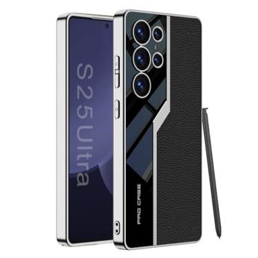 Imagem de LYJSMGZ Capa magnética para Samsung Galaxy S25 Ultra/S25 Plus/S25, proteção de câmera com tudo incluído, moldura galvanizada, bordas macias, capa à prova de choque, preta, S25 Plus