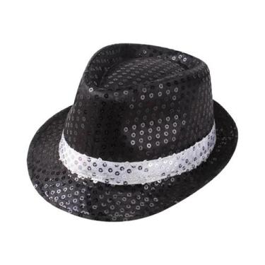 Imagem de Chapéu De Cowboy Com Lantejoulas Brilhantes Para Dança Hip Hop, Show D