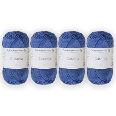 Imagem de 4 novelos/pacote Schachenmayr (SMC) Catania Originals Yarn, cada bola 50 g (125 m), 100% algodão mercerizado para fio de tricô e crochê, peso esportivo, 261 - Regatta