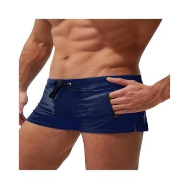 Imagem de Shorts De Natação Masculinos De Secagem Rápida Com Bolso Com Zíper, Ca