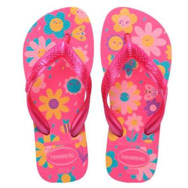 Imagem de Sandália Havainas Kids Flores Rosa Flux 27/28 1 Par - Havaianas