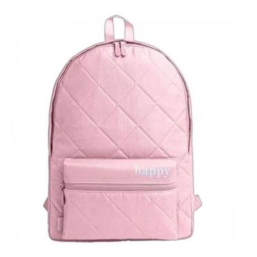 Imagem de Mochila Escolar Infantil Happy Rosa - Tilibra 