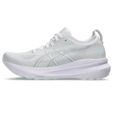 Imagem de ASICS Tênis de corrida feminino Gel-Kayano 31, Branco/Branco, 41