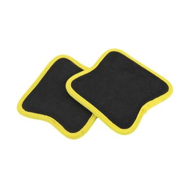 Imagem de Colaxi Luvas de proteção com almofadas de aderência (2 unidades), unissex, acessório para levantamento de peso, ideal para musculação, fitness, esportes e, Amarelo