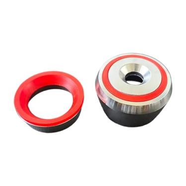 Imagem de simhoa Tampa da extremidade da alça do guidão para equipamentos de ginástica, peça de reposição decorativa para acessórios de academia, ideal para musculação, Anel Vermelho