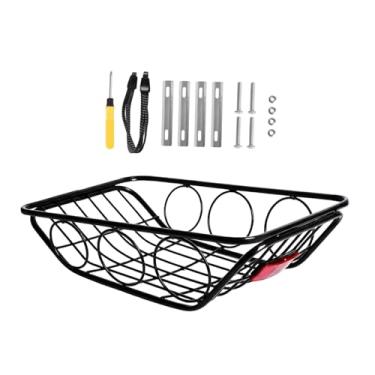 Imagem de simhoa Cesto traseiro grande para bicicleta, bagageiro para mountain bike, à ferrugem, fácil de instalar, preto, Style a