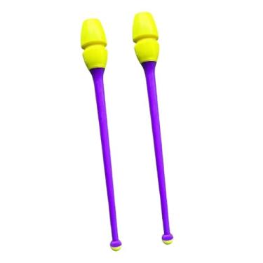Imagem de menolana Conjunto de 2 Bastões de Ginástica Artística, Equipamento de Treinamento de Ginástica, Bastões de Borracha com 35 cm de Comprimento, Conectáveis, Style I
