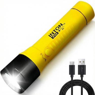 Imagem de Lanterna Mergulho Profissional F9 Inton IP68 Led Potente Recarregável 