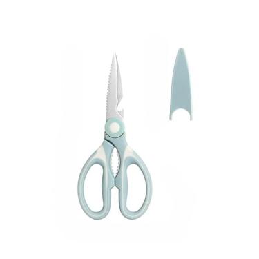 Imagem de Tesouras de cozinha multiuso, tesouras de aço inoxidável resistentes para cortar carne, aves, legumes