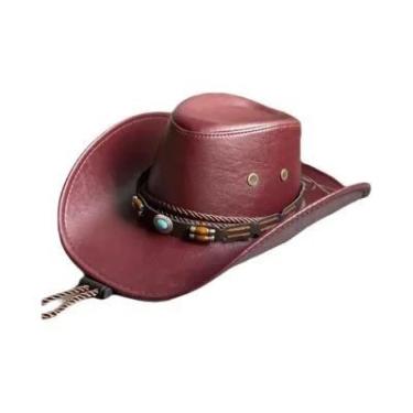 Imagem de Chapéus De Cowboy Ocidentais Vintage Em material sintético Para Mulher