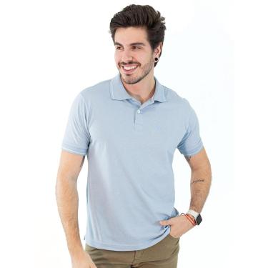 Imagem de Camisa Polo Masculina Tradicional Texturizada Preta Azul Anticorpus-Masculino