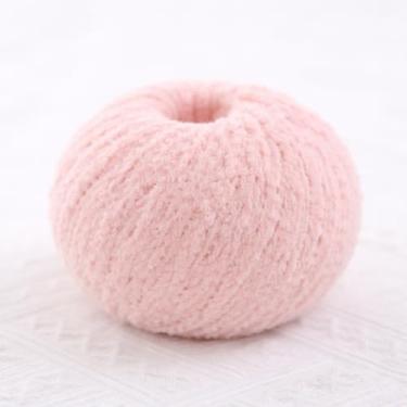 Imagem de Fio de pelúcia curta para crochê – bolas de fio macias e fofas para amigurumi, bonecas, artesanato DIY e presentes artesanais (6 rosa claro)