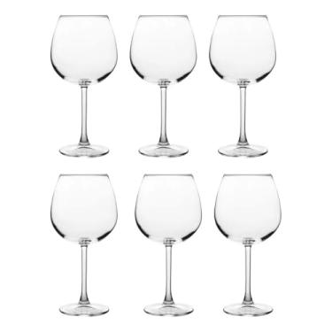 Imagem de Taça de Vidro Transparente 780ml – Design Sofisticado para Apreciação de Vinhos, Ideal para Degustações e Jantares Especiais em Casa (6 unidades)