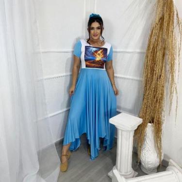 Imagem de Vestido de Dança Coreografia Plus Size SARÇA ARDENTE Moda Evangélica -