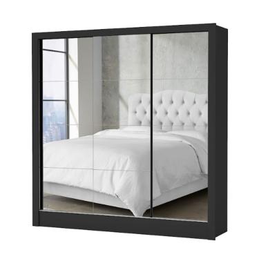 Imagem de Guarda Roupa Santiago 3 Portas Premium Preto - Carioca