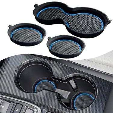 Imagem de Acessórios Honda Civic 2026 2025 2024 2023 2022 inserções de suporte de copo para console central forro de copo de silicone 3D protetor de porta-copos tapete antiderrapante decoração interior para
