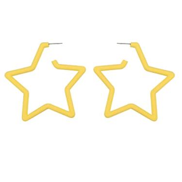 Imagem de Brincos de argola coloridos em forma de C dos anos 80 anos 90 neon fosco geométrico cor doce pingente de gota piercing para mulheres meninas acessório de fantasia festa, Acrílico Resina Metal,