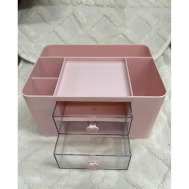 Imagem de Organizador Mesa Porta Treco Caneta Gaveta/Maquiagem Escritório Multiuso(2617 Rosa)