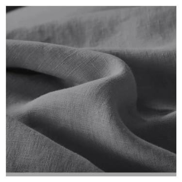 Imagem de Conjunto de capa de edredom de linho natural France, 100% lavado, lençol de linho e fronha, macio, respirável, cama de luxo em uma bolsa (D King Size 4 peças)