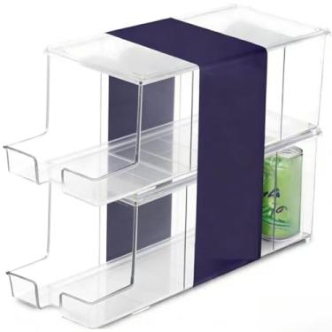 Imagem de kit 4 Organizador Multiuso Porta Latas e Alimentos para Geladeira Armário Acrílico(2)